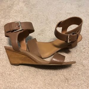 Nine West ankle strap wedges